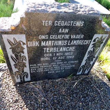 TERBLANCHE Dirk Marthinus Lambrecht 1862-1949