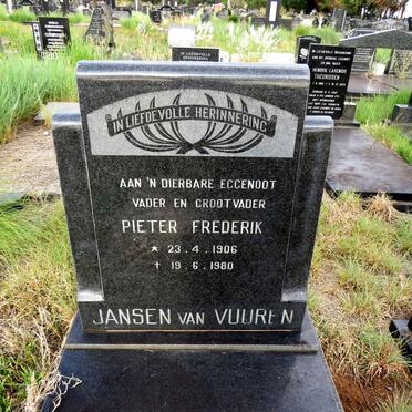 VUUREN Pieter Frederik, Jansen van 1908-1980