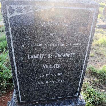 VORSTER Lambertus Johannes 1866-1944