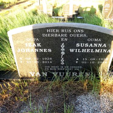 VUUREN Izak Johannes, van 1928-2014 & Susanna Wilhelmina 1928-2014
