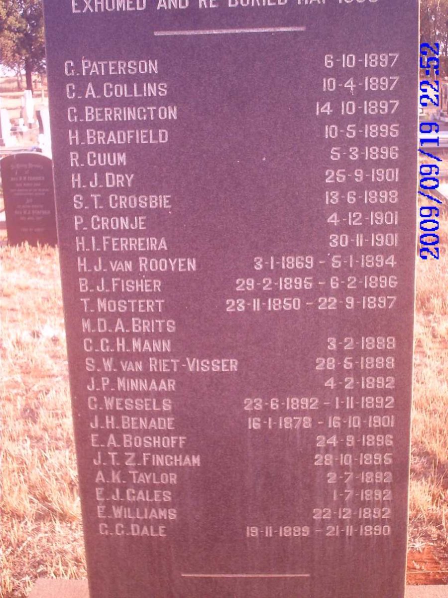 6. Names on Memorial Stone # 2