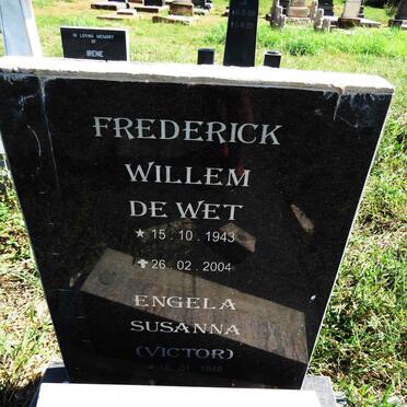 WET Frederick Willem, de 1943-2004 & Engela Susanna VICTOR