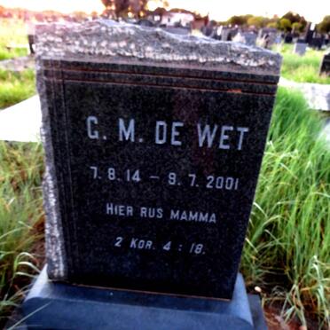 WET G.M., de 1914-2001