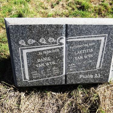 WYK Danie, van 1942-2015 & Laetitia 1945- 