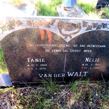 WALT Fanie, van der 1888-1976 & Nelie 1903-1966