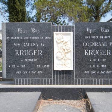 KRUGER Coenraad W. 1919-1980 &amp; Magdalena G. PRETORIUS 1919-1968