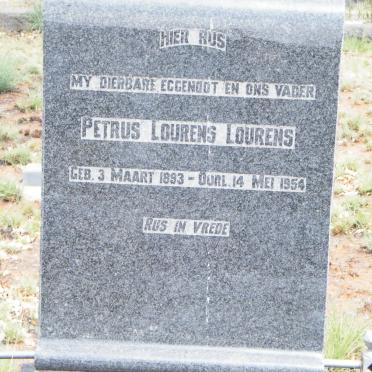 LOURENS Petrus Lourens 1893-1954