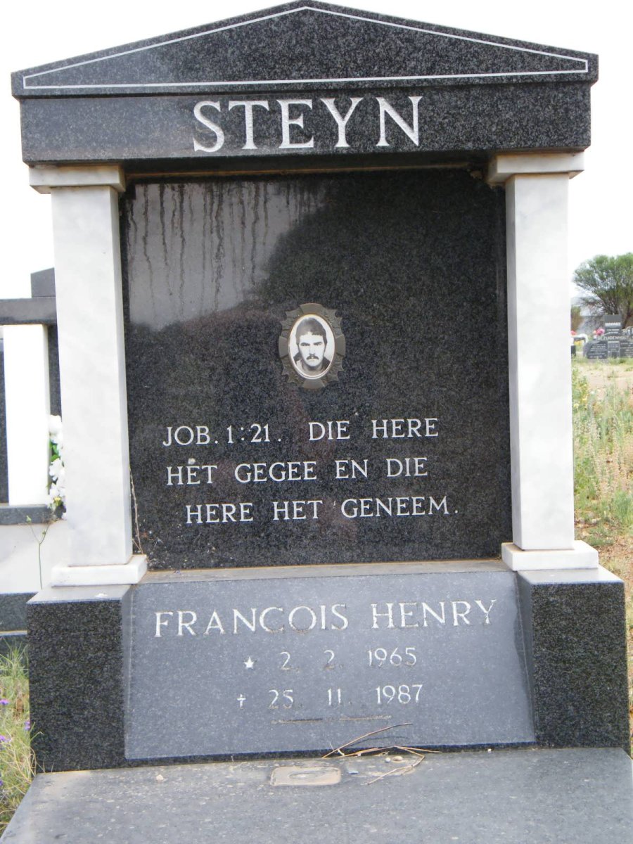 STEYN Francois Henry 1965-1987