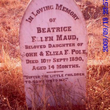 POLE Beatrice Ellen Maud  -1890