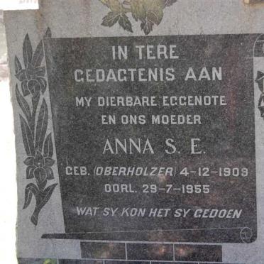 EBERSOHN Anna S.E. née OBERHOLZER 1909-1955