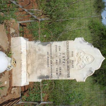 KOTZE Gerhardus Albertus 1858-1918