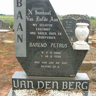 BERG Barend Petrus, van den 1906-1990