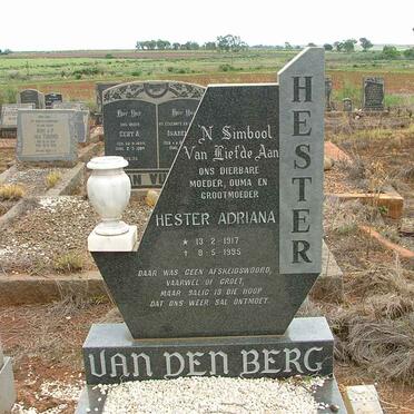 BERG Hester Adriana, van den 1917-1995 