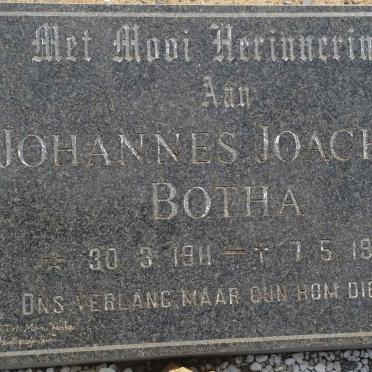 BOTHA Johannes Joachim 1911-1996