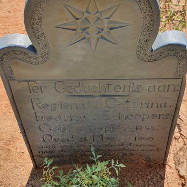 SCHEEPERS Regiena Catorina Fredrica 1895-1900