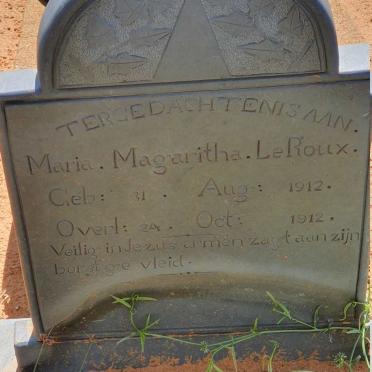 ROUX Maria Magaritha, le 1912-1912