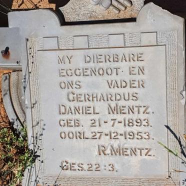 MENTZ Gerhardus Daniel 1893-1953