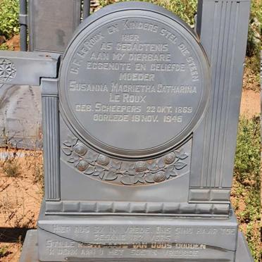 ROUX Susanna Magrietha Catharina, le nee SCHEEPERS 1869-1946