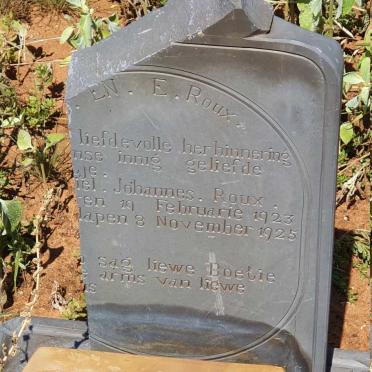 ROUX Gabriel Johannes 1923-1925