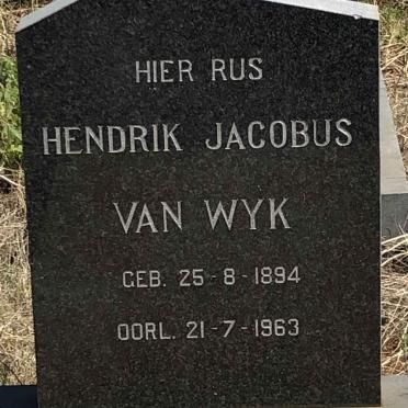 WYK Hendrik Jacobus, van 1894-1963