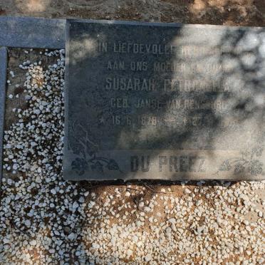 PREEZ Susarah Petronella, du nee JANSE VAN RENSBURG 1878-1961