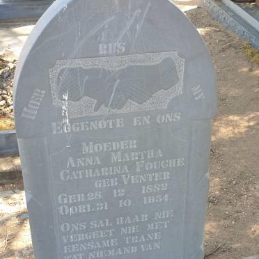 FOUCHE Anna Martha Catharina nee VENTER 1882-1954