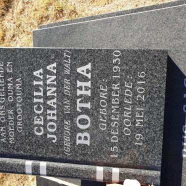 BOTHA Petrus Jakobus 1925-2012 &amp; Cecilia Johanna VAN DER WALT 1930-2016