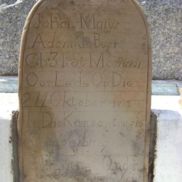 BEER Johan Matys Adam, de 1901-1901