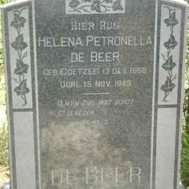 BEER Helena Petronella, de nee COETZEE 1868-1949
