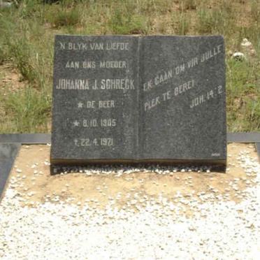 SCHRECK Johanna J. nee DE BEER 1905-1971