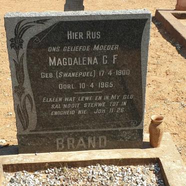 BRAND Magdalena C.F. nee SWANEPOEL 1900-1965
