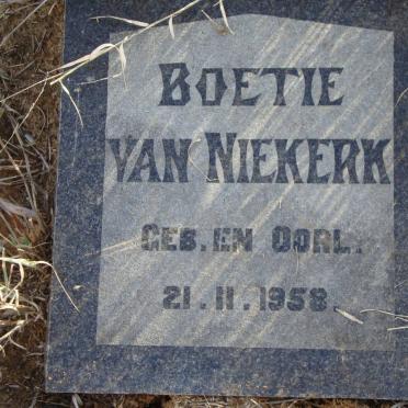 NIEKERK Boetie, van 1958-1958