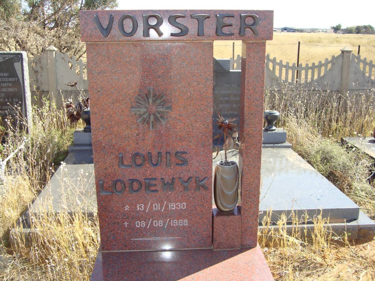 VORSTER Louis Lodewyk 1930-1988