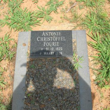 FOURIE Antonie Christoffel 1925-1926