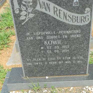 RENSBURG Kowie, van 1953-1994