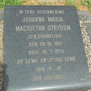 STRYDOM Johanna Maria Magrietha nee CORNELIUS 1912-1973