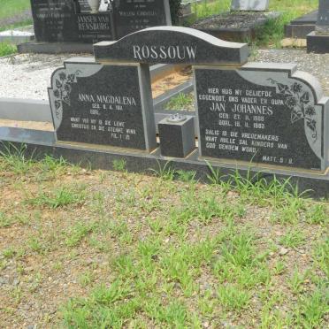 ROSSOUW Jan Johannes 1908-1983 &amp; Anna Magdalena 1911-
