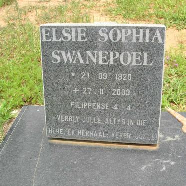 SWANEPOEL Elsie Sophia 1920-2003