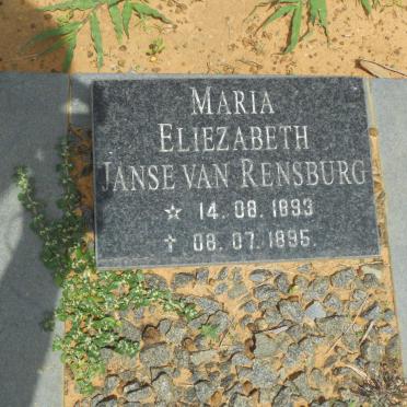 RENSBURG Maria Eliezabeth, Janse van 1893-1995