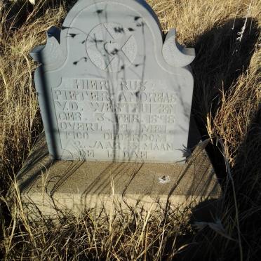 WESTHUIZEN Pieter Andreas, v.d. 1898-1900