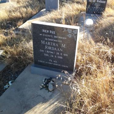 JORDAAN Martha M. nee BOTMA 1915-1998