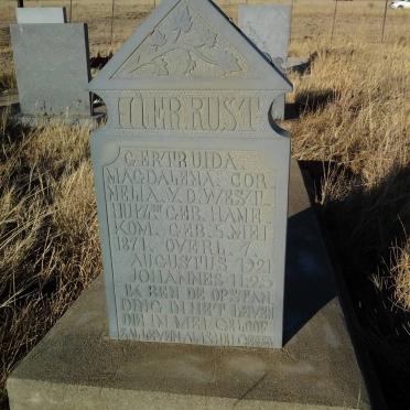 WESTHUIZEN Gertuida Magdalena Cornelia, V.D. nee HANEKOM 1871-1921
