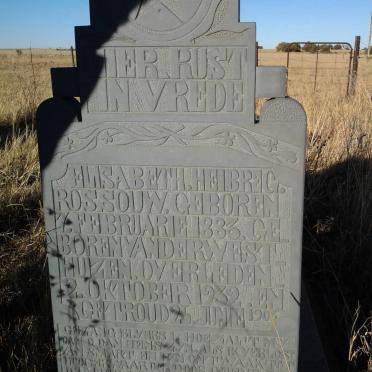 ROSSOUW Elisabeth Heibreg nee VAN DER WESTHUIZEN 1883-1932
