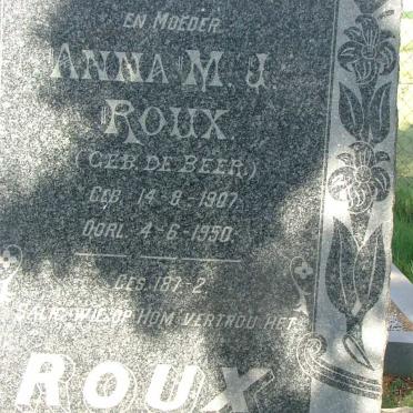 ROUX Anna M.J. nee DE BEER 1907-1950