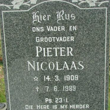 BEER Pieter Nicolaas, de  1909-1989