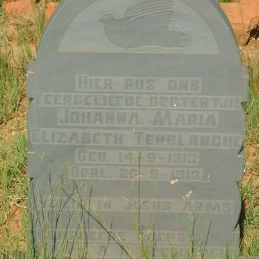 TERBLANCHE Johanna Maria Elizabeth 1913-1913