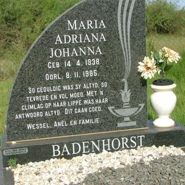 BADENHORST Maria Adriana Johanna 1938-1985