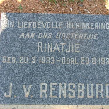 RENSBURG Rina, J.v. 1933-1934