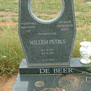 BEER Willem Petrus, de 1923-2002
