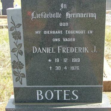 BOTES Daniel Frederik J. 1919-1976